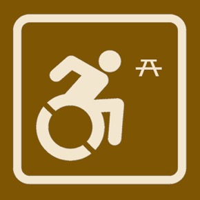 Accessible Picnicking Sign